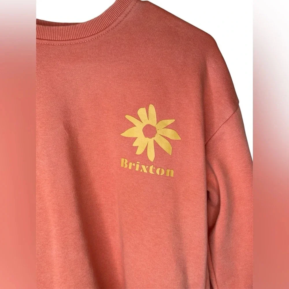 Brixton Amarillo Creek Crew Neck Sweatshirt In Apricot Size XS - Picture 6 of 11